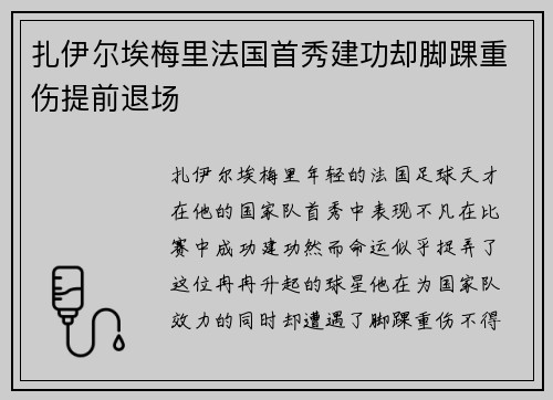 扎伊尔埃梅里法国首秀建功却脚踝重伤提前退场 扎伊尔埃梅里法国首秀建功却脚踝重伤提前退场